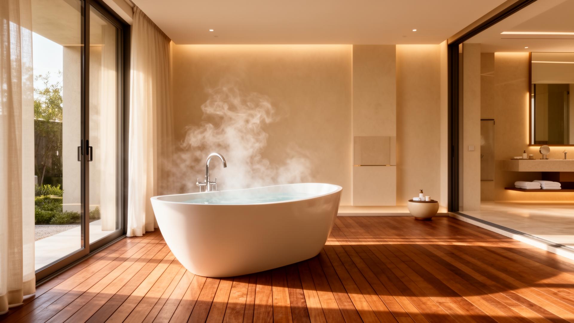 Spa sofisticado em ambiente residencial